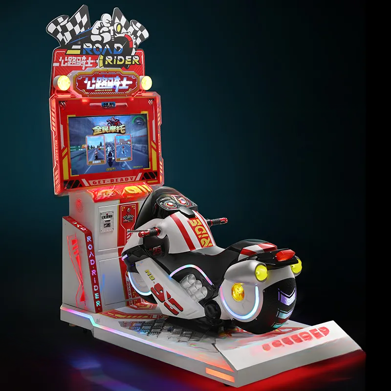 Dreamland Hot sale good price kids motorbike driving games coin operated ride children motorcycle car game machine