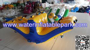 Quality 0.9mm PVC Tarpaulin Inflatable Water Park Toys , Yellow Inflatable Water Rocker wholesale
