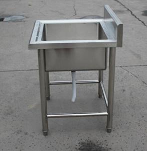 Quality Brushed Stainless Steel Display Racks Undermount Single Bowl With Drainboard wholesale