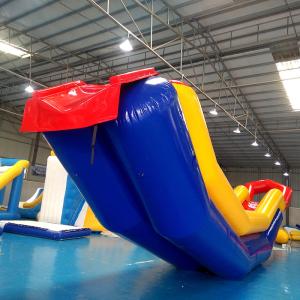 Quality Durable PVC Tarpaulin Long Inflatable Water Slide For Seaside wholesale