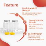 Food Grade Clear Plastic Jam Bottle 500ml 2000ml Pet Cookie Jar
