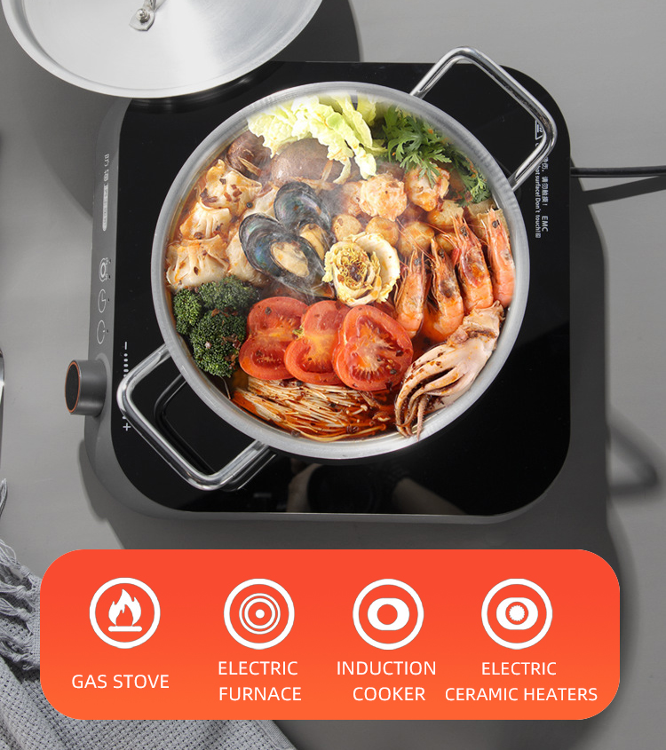 Hot Selling Kitchen Cooking Pot 5 PCS 7 PCS Cookware Sets Aluminum Soup Pot Set With Lid