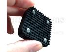 Rectangular Shock Absorption Black Silicone Rubber Bumpers With Metal Bonded