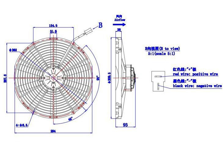 Over 5000 Hours Life Time Bus Air Conditioner Condenser Fan For Refrigerator Truck