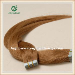 Quality Tape Hair extension 16&quot;-28&quot;L,100s/pack 10# color Straight malaysian virgin hair wholesale