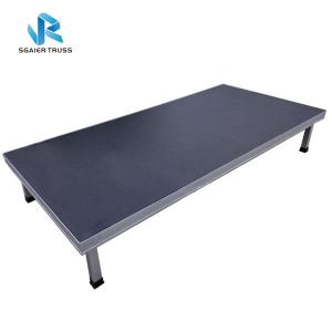 Quality 18mm Black Plywood Wedding Party Stage , Strong Square Legs Portable Outdoor Stage wholesale