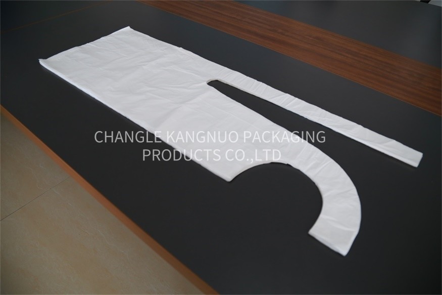 Flat Protection White Color Disposable Medical Aprons 0.01-0.1mm Thickness