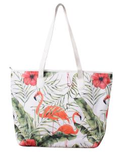 Quality Polyester Large Beach Bag Tote Unisex Fashion With PU Handle wholesale