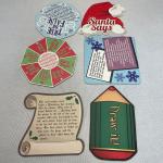 Laminated Round Shaped OEM Festive Game Cards Customized