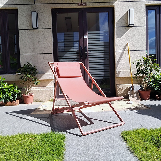Outdoor Folding Camping Lounge Chair Portable Foldable Wooden Beach Adjustable