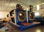 Outdoor Athletic Inflatable Obstacle Course Pirate Themed Digital Painting