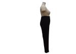 Anti Pilling Black Wide Leg Ladies Casual Pants Jersey Outdoor Sports Wear