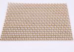 Brass Wire Decorative Woven Wire Mesh Woven Metal Mesh For Furniture 36m