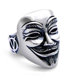 Quality 925 Sterling Silver Ring Mask Design Men Ring (055677 ) wholesale
