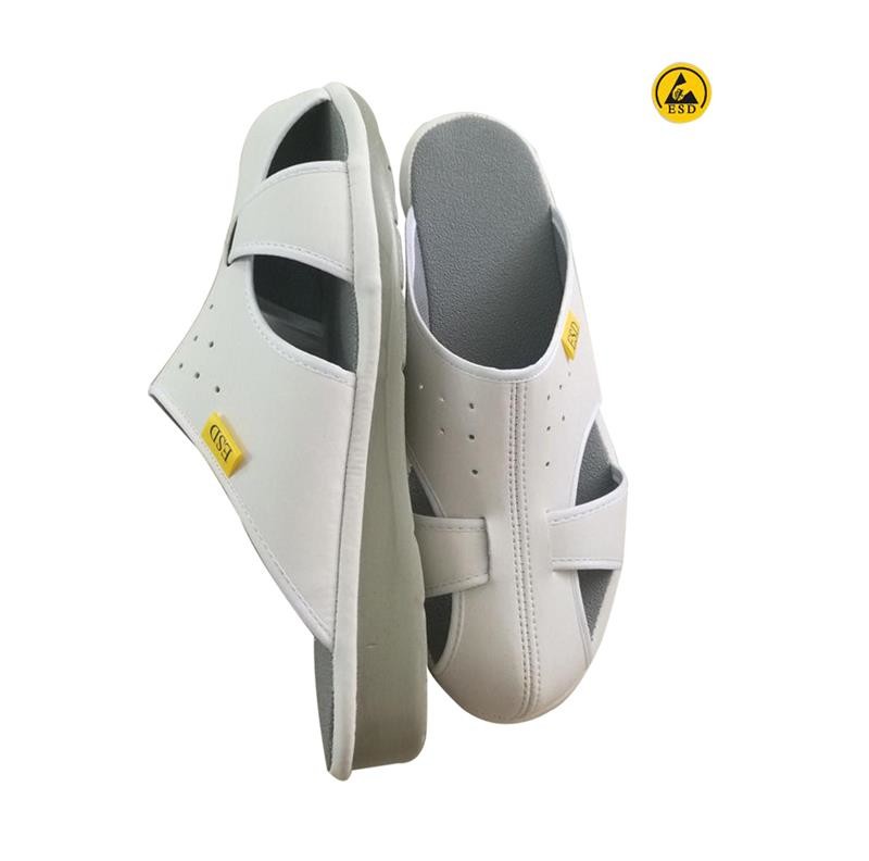 Japanese Style Exquisite Hand Made ESD Footwear White Grey Butterfly Style For Cleanroom