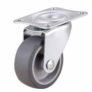 Small Swivel Grey Themoplastic rubber caster, 2",2.5",3" light duty TPR Caster