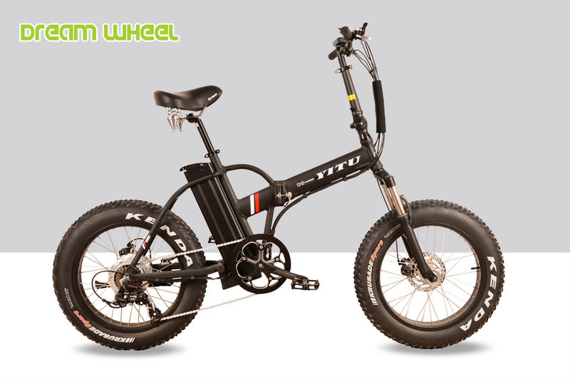 500W 20 Inch Fat Tire Folding Electric Bike 32km/H