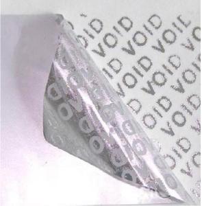 Quality Self Adhesive Tamper Evident Products Poly Material 50-120 Microns Thickness wholesale