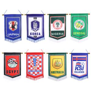 Quality Custom Logo Pennant Wall Flag Double Side Sublimation Printing wholesale