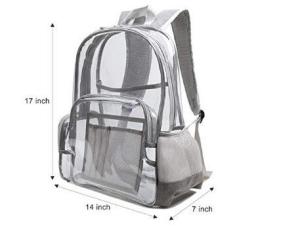 Quality Waterproof Transparent PVC Ladies Travel Backpack With Multiple Compartments wholesale