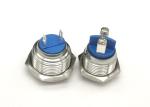 Silver PBT 19mm 1no1nc Anti Vandal Push Button Switch