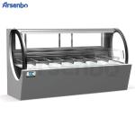 Countertop Gelato Ice Cream Display Freezer Multiscene Antiwear Portable