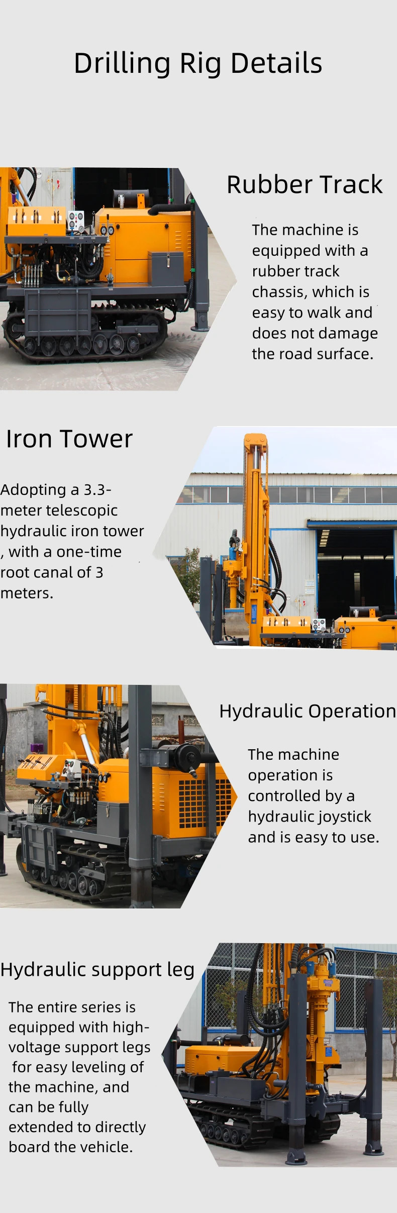 200m Well Drilling Machines Crawler Water Well Drilling Rig for Sale
