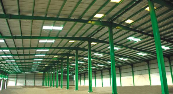 Cheap Custom Fabricated Pre-engineered Building Steel Structure Building  Double Span for sale