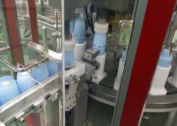 Fluid Filling And Capping Machine , Cosmetic Packaging Equipment Skin Care