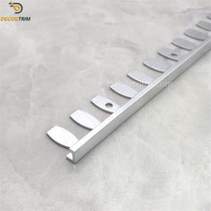 Quality Decorative Metal Wall Trim Aluminum Tile Trim Silver Color 2.5m 3m wholesale
