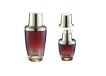 Red Serum Glass Lotion Bottles Not Deformation Environmental Friendly Material