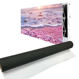 Quality Black back 235gsm advertising fabric backdrop textile roll for display wholesale