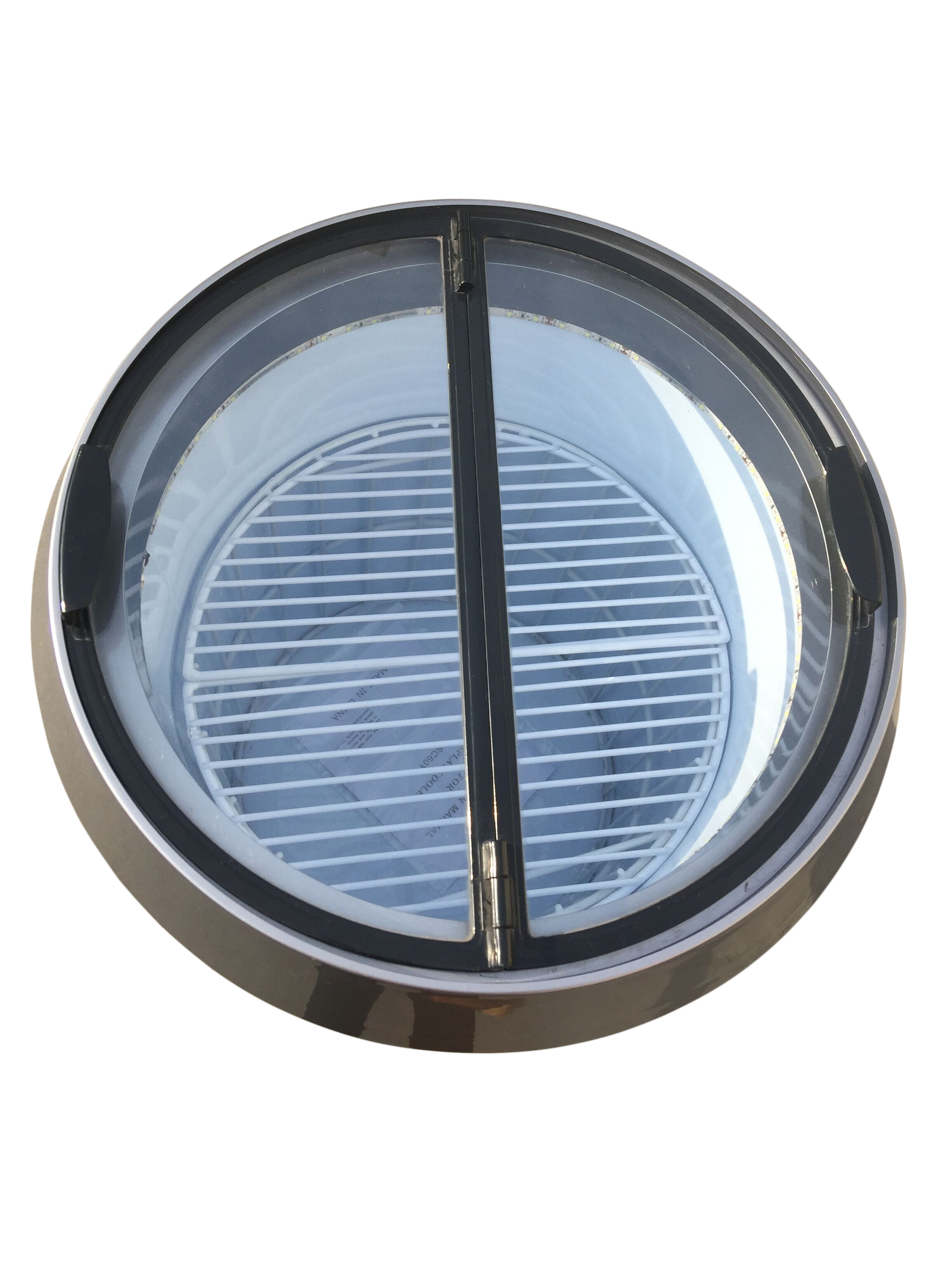 77L led strips inside energy drink barrel commercial can cooler fridge with 2 baskets SC77Y