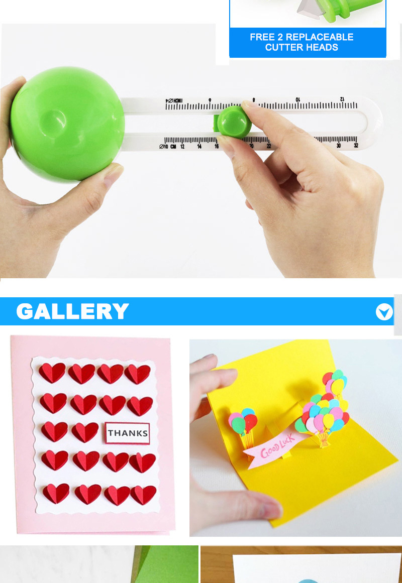 Mini Round Paper Circle Cutter for Cardstocks 2022 Upgraded Version 75g Metal ABS