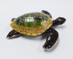 Metal turtle jewelry box bedside turtle enamel metal jewelry box