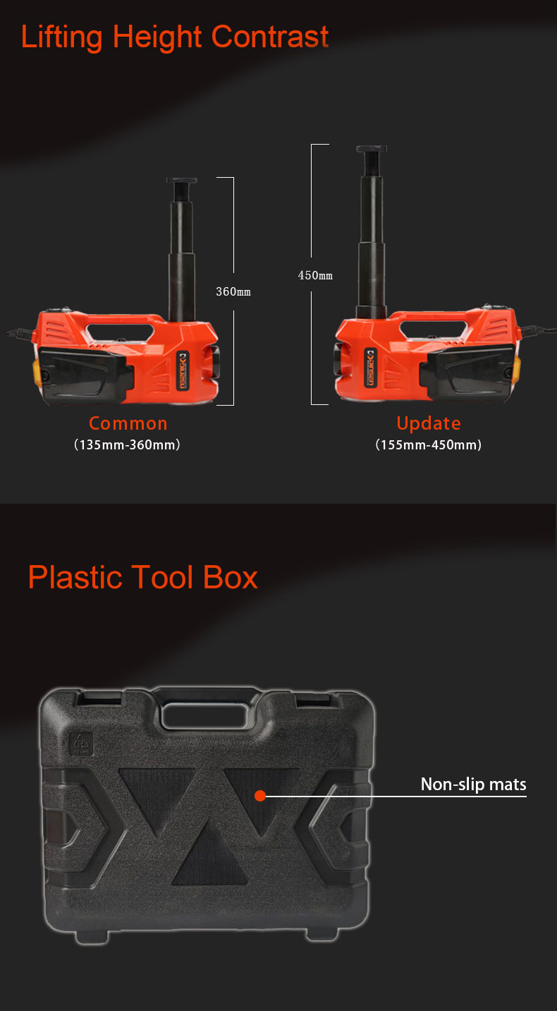 450mm Electric Hydraulic Car Jack , 12v Portable Hydraulic Floor Jack