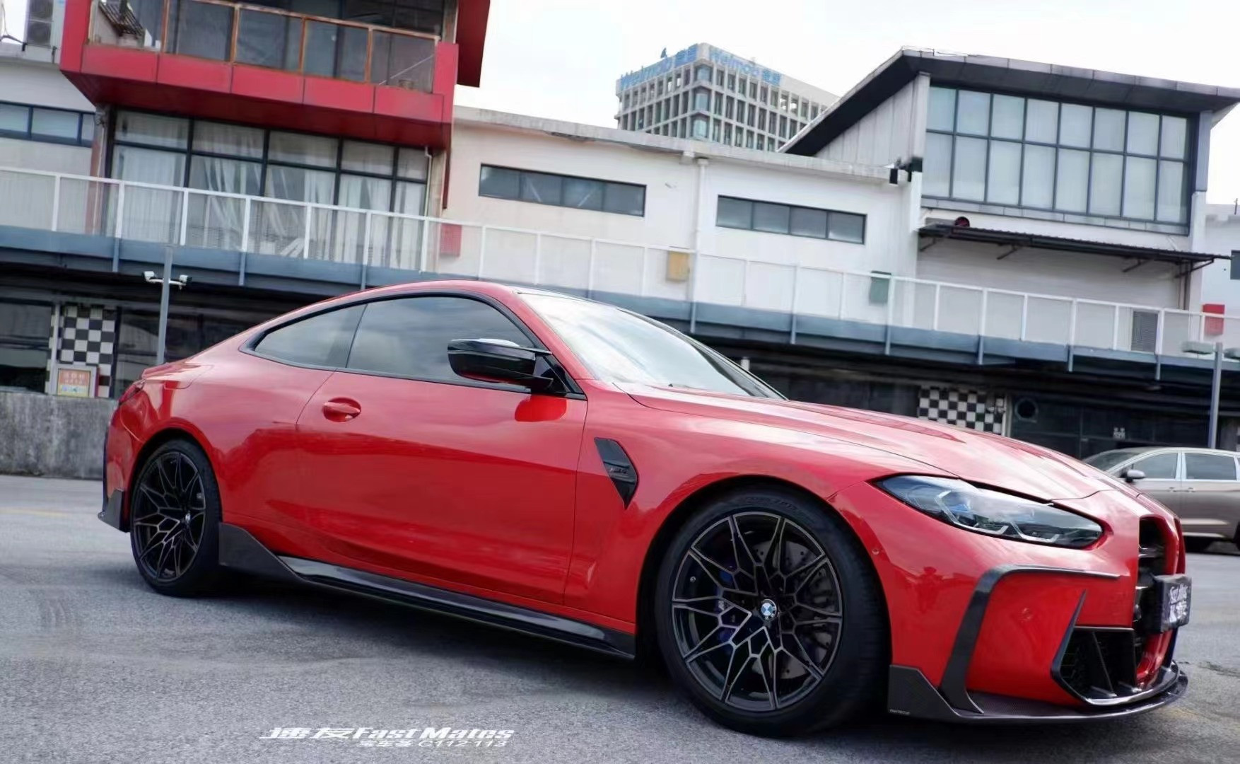For BMW G80 G82M3 M4 Carbon Fiber Body Kit G80 G82M3 M4 Upgraded Paktechz Style Front Lip Diffuser Spoiler Hood
