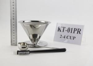 Quality Double Wall Pour Over Dripper , 304 Stainless Steel Coffee Dripper wholesale