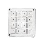 Factory supply IP68 aluminum metal piezo keypad with 16 flat keys