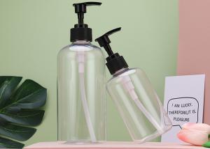 Refillable ISO9001 Flat PET Pump Bottle 300ml 700ml Dispensing Lotions Shampoos