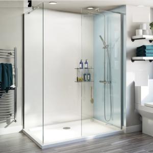 Quality Walk In Fixed Glass Shower Screen 6mm 8mm Tempered Customized Size wholesale