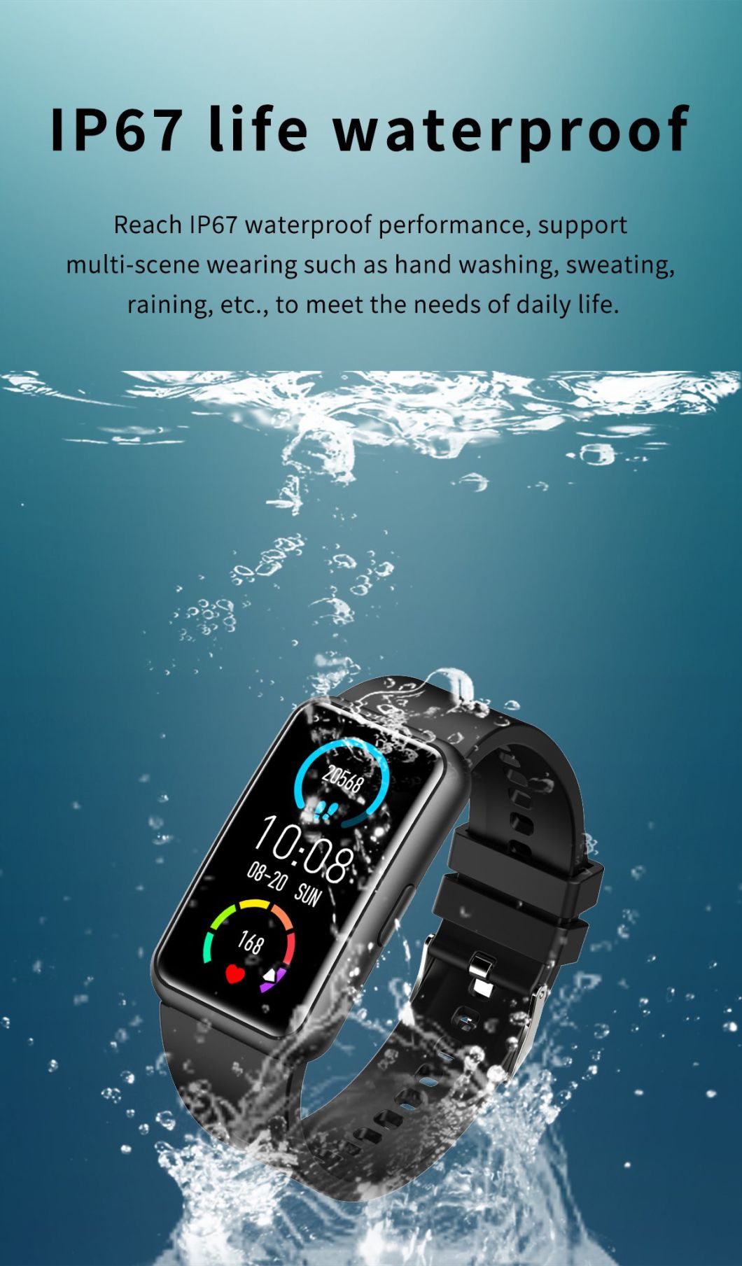 Rectangular Screen Alarm Clock to Remind Smart Watch