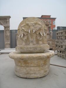Quality Antique Elephant Head Stone Marble Wall Water Fountain wholesale