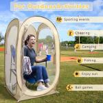 35*35*60 Inch Beige Waterproof UV Protected Pop Up Sports Tents With Easy Setup