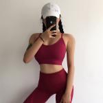 Breathable Women'S Workout Apparel , Stylish Yoga Clothes Sports Bra And