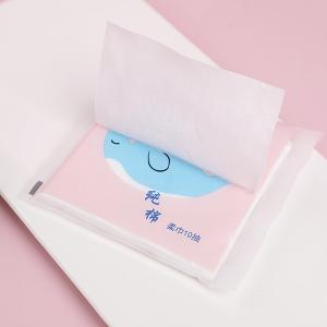 Quality Disposable portable pure cotton facial cotton tissue 10 pcs/bag for face cleaning wholesale