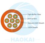 GJBFJV Fiber Optic Indoor Cable 12core OM2 Multimode Fiber Optical Cable