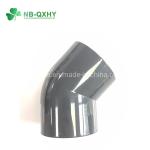 UPVC 45 Degree Elbow QX Pn16 20-400mm Grey PVC Pipe Fitting Wall Thickness