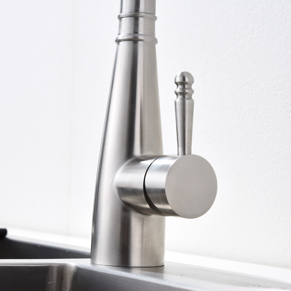 Motion Activated Pull Down Kitchen Faucet 18/10 Stainless Steel Rotatable Kitchen Tap