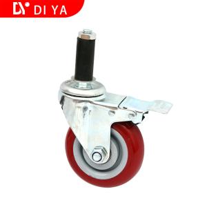 Quality 3 Inch Plastic PU Trolley Castor Furniture Caster Wheels wholesale